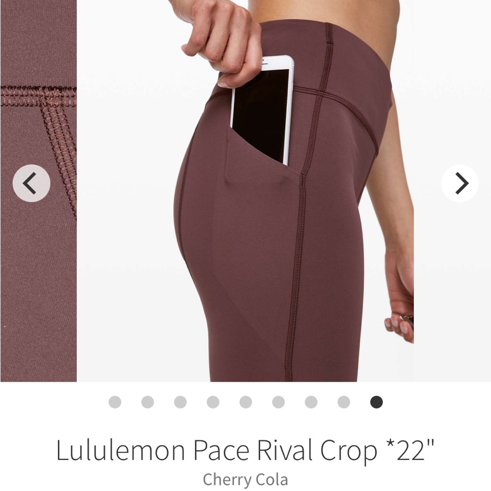 Lululemon Pace Rival Crop *22" - Picture 4 of 9